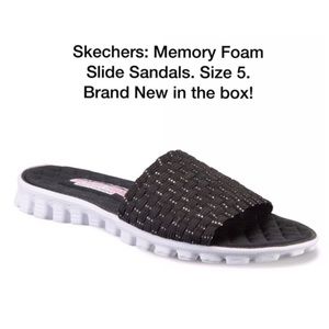 Skechers Memory Foam Slide Sandals. NWT